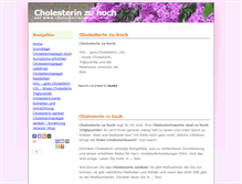 Tablet Screenshot of cholesterinzuhoch.com